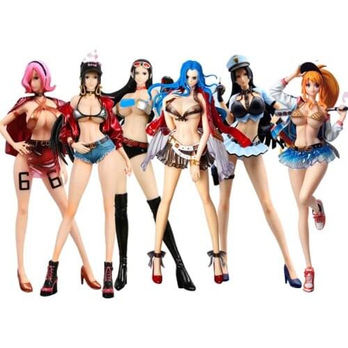 One Piece Anime Action Figure Tide Brand Sexy Empress GK 33CM PVC Robin Hancock Swimsuit Policewoman toys figma modle Otaku