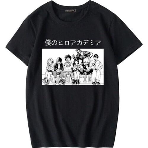 My Hero Academia Anime T Shirt Women Man Casual Harajuku Bakugou Todoroki Graphic Cosplay Hip Hop Tops Tees Streetwear