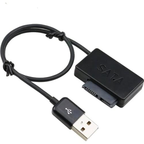 Notebook CD-ROM Drive SATA to USB Cable 6P +7P SATA to USB 2.0 Easy Drive Line Transfer Box Drives Cases Computer Components