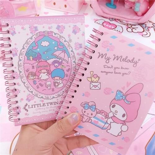 Kawaii Cartoon Portable Coil Notepad Hard Cover Pocket Notebook Student School Supplies