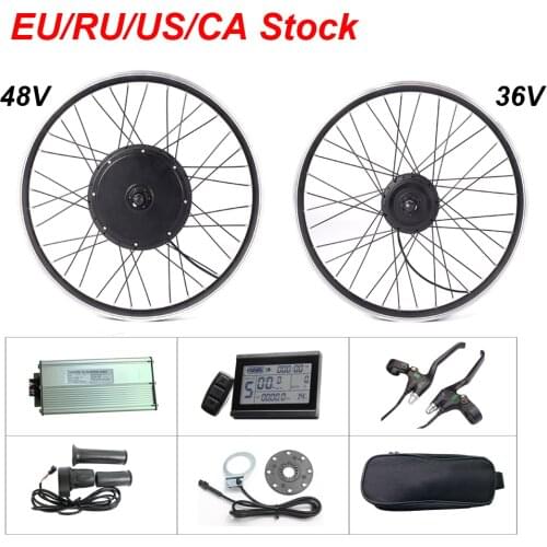 36V 48V Electric bike kit 250W 350W 500W 1000W 1500W with regenerative braking ebike conversion kit for MTB bicycle disc/V brake