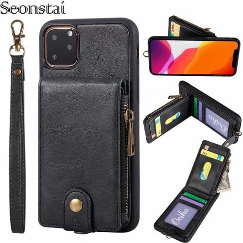 Fashion zipper Leather Phone Case Card Holder Wallet Cover for iphone6 7 plus/XS/XS MaxXR Stand Cases For iPhone X XR XS XS Max