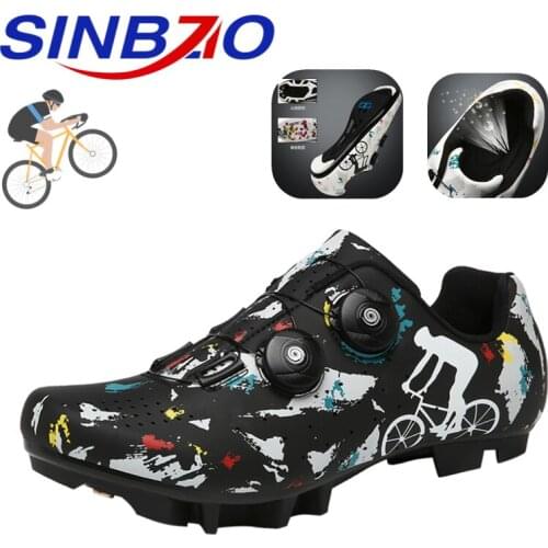 2021 Flat Cycling Shoes Road Men Bike Shoes Outdoor Sports Racing Bicycle Shoes Women MTB Cycling Sneakers Mountain Spd Cleats