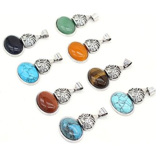 Hot Sale Natural Rose Quartzs Tiger Eye Stone Pendants for Earring Necklace Jewelry Making Accessories Women Gift Size 28x40mm