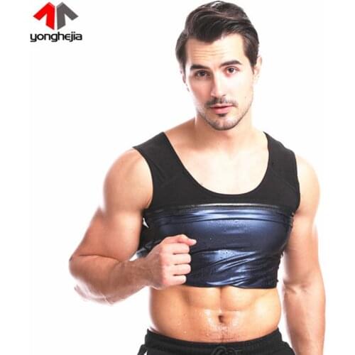 Men Hot Sweat Sauna Vest Shirt Body Shaper Sauna Effect Suit Slimming Weight Loss Fat Burner Workout Tank Tops Shapewear Male