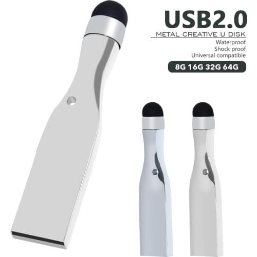 Pendrive USB metal 2.0 64GB flash memory card 32GB 16GB 8GB 4GB drives high speed waterproof flash drives disk custom logo gift