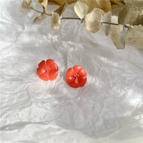 Cute Orange Flowers Daily Ear Cuffs for Women New Sweet Earings