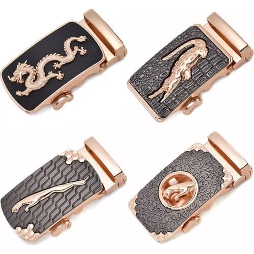 Fashion Mens Business Alloy Automatic Buckle Unique Men Plaque Belt Buckles for 3.5cm Ratchet Men Apparel Accessories g12540