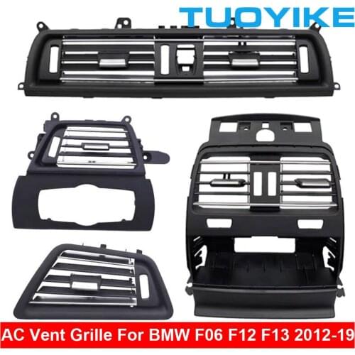 Car Front Left Right Console Center Rear AC Air Conditioner Vent Grille Outlet Panel Chrome Plate For BMW 6-series F06 F12 630