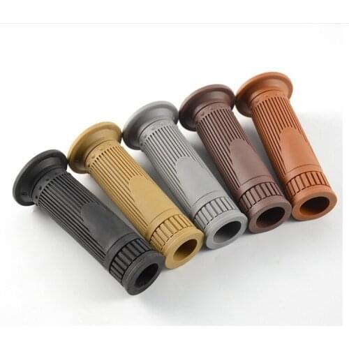 Hand Grip Motorcycle Grips 7/8" 22mm Brown Diamond Handlebar Hand Grip and Bar Ends for 883 CG125 CB400