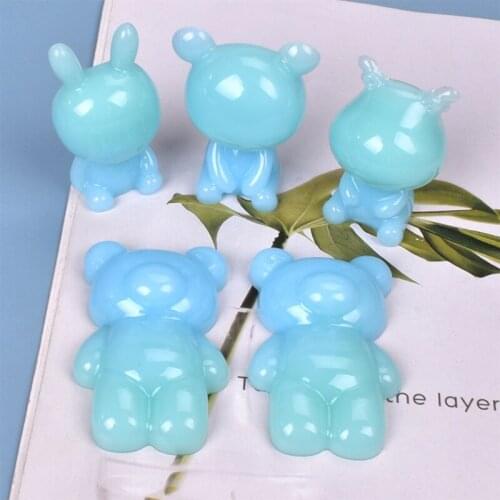 Crystal Epoxy Resin Mold 3D Bear Doll Ornament Silicone Mould DIY Crafts Decorations Jewelry Making Tool W0YA