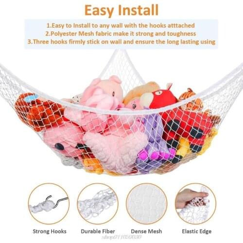 Mesh Net Toy Hammock Corner Stuffed Animals Toys Kids Baby Hanging Storage Organizer Jy8 21 Dropship