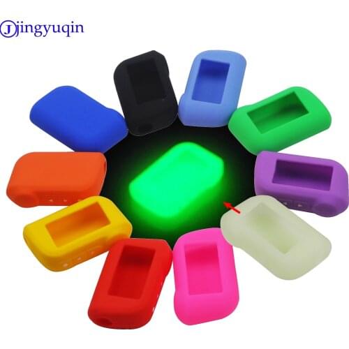 Jingyuqin Silicone Key Case LCD Remote Shell Cover for Starline A93 A63 Russian Two Way Car Alarm System Transmitter