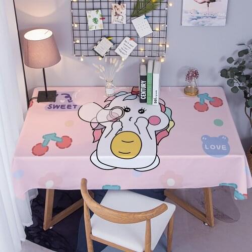 Animal Pig Kawaii Tablecloth for Table Waterproof Rectangle Table Cloth Home Kitchen Party Decoration Nappe De Table Manteles