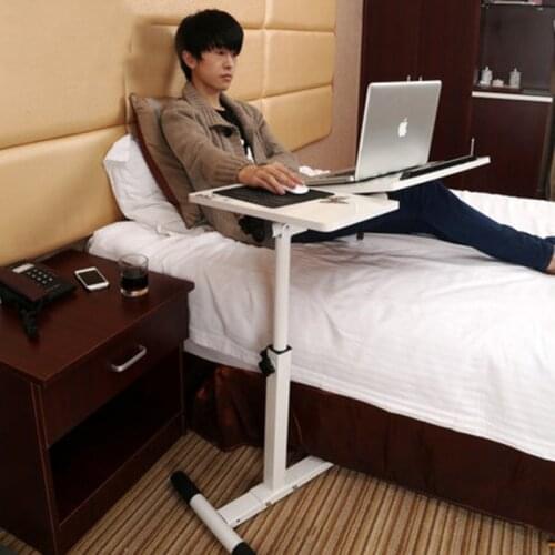 Modern Home White Adjustable Mobile Portable Notebook Computer Desk Rotatable Notebook Computer Desk Liftable Standing Desk