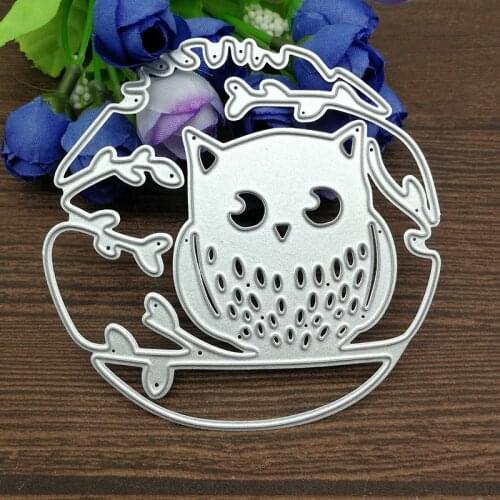Branch owl lace Metal Cutting Dies Stencils For DIY Scrapbooking Decorative Embossing Handcraft Die Cutting Template