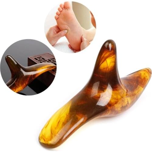 Amber Resin Wax Triangle Foot Feet Massager Gua Sha Acupuncture Shiatsu Tool Ju15 21 Dropshipping