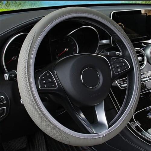 Universal Leather Anti-Slip Car Steering Wheel Cover For Alfa romeo 147 159 Spider Brera Giulia Giuliaetta GT Mito Car Styling