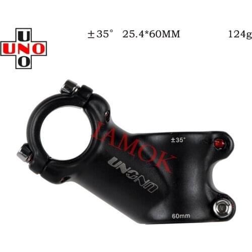 UNO Bike Ultra Light Black/Silver Stem Iamok 35 Degree 60-135mm 25.4/31.8x28.6mm Red/White/Gray Logo Stems Bicycle Parts