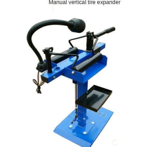 Vertical manual tire expander pneumatic tire expander
