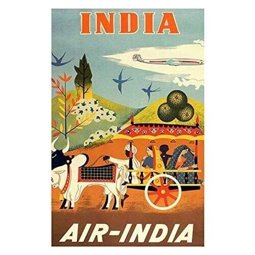ACHEL CARROLL Home Wall Decoration Vintage Travel Poster Tin Sign