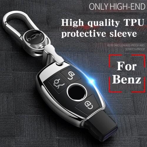 Hight quality PC+TPU key case cover Key case protective shell holder for Mercedes benz A B R G Class GLK GLA E200 E200L W176