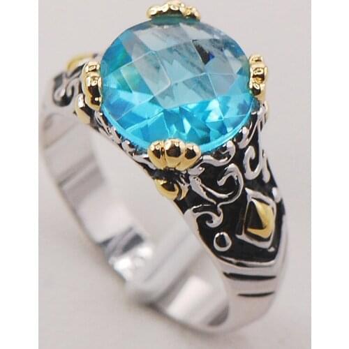 Crystal Zircon Women 925 Sterling Silver Ring F684 Size 6 7 8 9 10