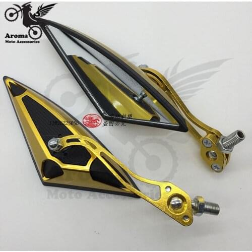 Gold motorcycle mirror for yamaha moto honda suzuki kawasaki Harley-Davidson Ducati KTM motocross rearview mirror Accessories