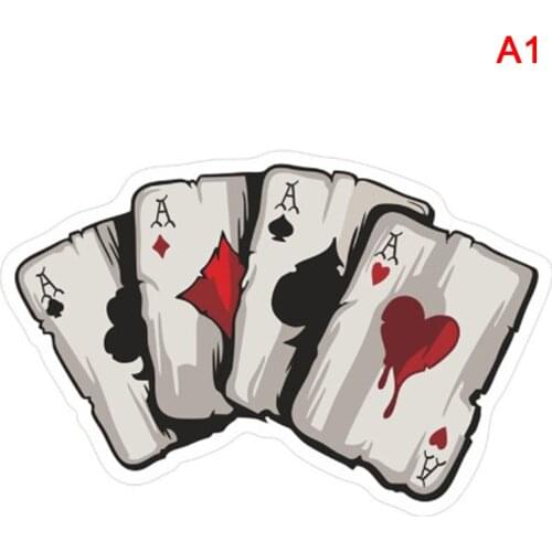 1pcs Color Poker A Graphics Car Reflective Car Body Racing Side Door Long Stripe Stickers Car Stickers Auto Vinyl Decal
