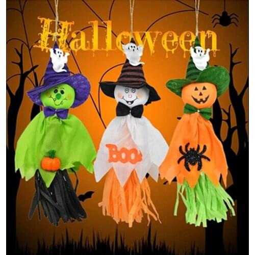 1pc Scarecrow Horror Ghost Pendant Halloween Party Bar Decor Halloween Decoration Supplies 3 Colors