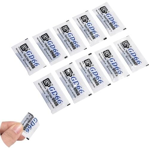 10Pcs/lot Silicone Thermal Conductive Grease Paste GD66 Silicone Plaster For LED Chip 5.5*2.5cm