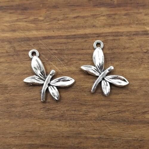 10pcs dragonfly Charms 22*16mm Tibetan Silver Plated Pendants Antique Jewelry Making DIY Handmade Craft