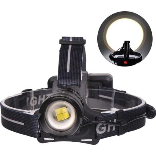 200000LM Focus 70 LED Zoomable Headlamp Waterproof Rechargeable Flashlight Head Lamp by 18650 Battery for Fishing Camping Hiking