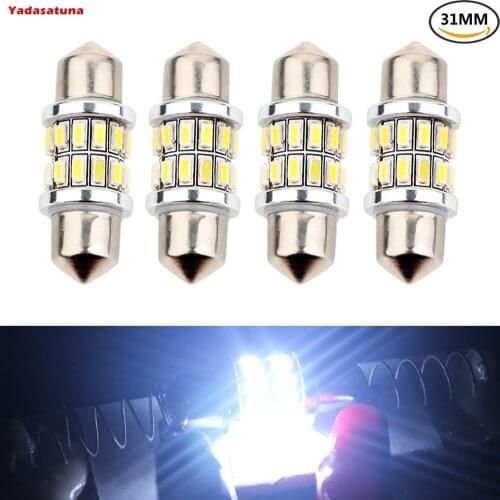 4Pcs Lone Life! High Quality!360 Degrees Automobile Car LED bulbs Festoon 24SMD 3014 31mm 36mm 39mm 41mm Crystal Dome lights