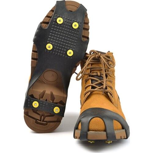 6 Studs outdoor Safety Ice Gripper Climbing Shoe Spikes Grips Crampons Cleats Overshoes
