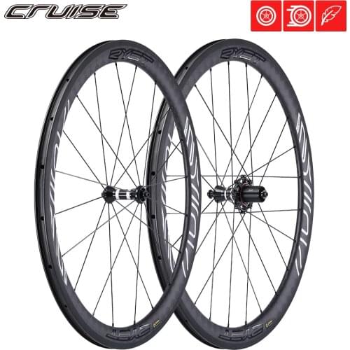 Super Light 700C Carbon Bicycle Wheelset Tubular 35/40/45/50mm Carbon Bicycle Wheels Clincher Road Bike Wheels Basalt Braking