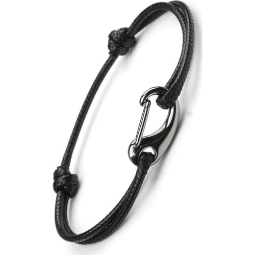 Punk Buckle Bracelets Women Men Lovers Fashion Braided Handmade Rope Bracelet Jewelry Gift