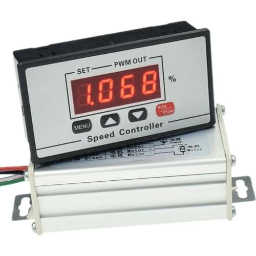 Digital display 30A DC 6V~60V 12V 24V 48V PWM Motor Speed Controller Slow start/stop revolving speed Time Adjustable