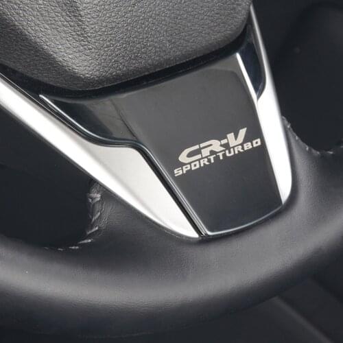 Car Interior steering wheel decorative cover sequins Emblem Badge Sticker for Honda CRV CR-V 2017 2018 2019 2020 Accessories