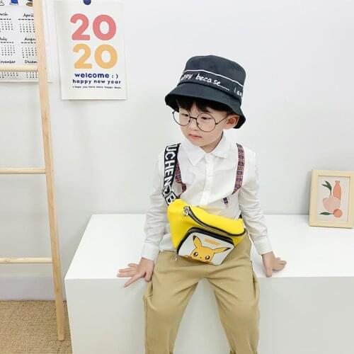 Pokemon Cartoon Pikachu Kids Bag New all-match fashion childrens waist bag Childrens chest bag Anime accessories coin purse