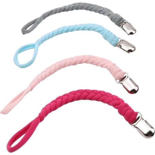 Baby Pacifier Clips With Safe Woven Pacifier Chain Holder For Nipples Personalized Teething Baby Toys Pacifier Clips Nibler