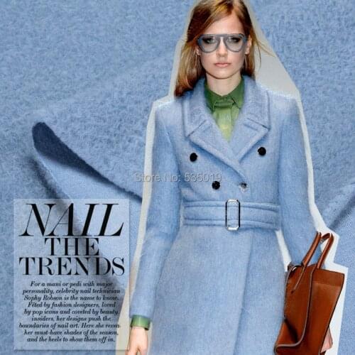 Hydrowave plush alpaca long velvet thickening autumn and winter fashion overcoat clothes quality fabric cloth