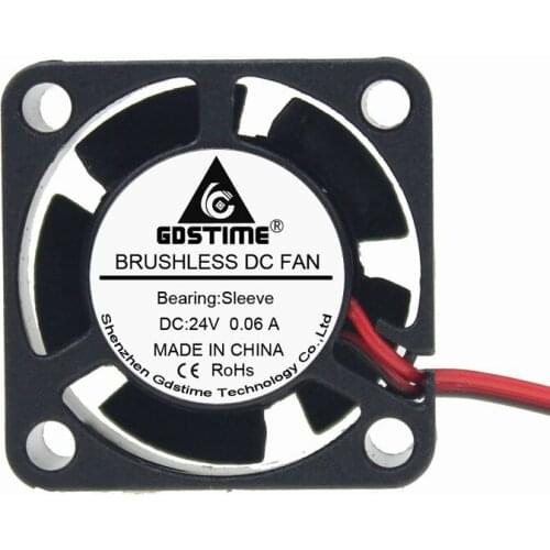 Gdstime 10 Pieces 2.5cm 25x25x10mm 24V DC Small Heatsinks Cooling Fan 24 Volt