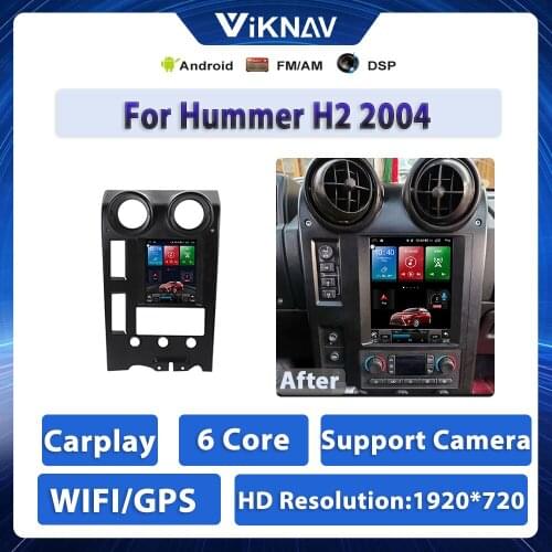 9.7 inch car radio head unit For Hummer H2 2004 Car GPS Navigation Stereo receiver Android 2 din DVD Multimedia Player