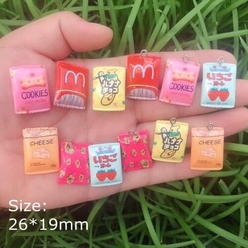 Simulation Candy Food Charms Pendants Resin flat back cabochon for jewelry making bracelets necklace earrings Accessories