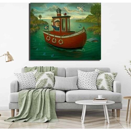 The Sailing Ship By Mark Ryden Paintings on Canvas Modern Art Decorative Wall Pictures Home Decoration