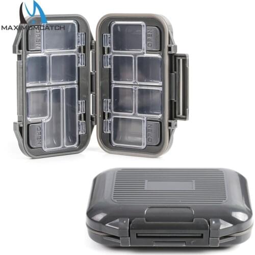 Maximumcatch Waterproof RO Plastic Fishing Hook Box 12 Compartments Waterproof Fishing Tackle Box 115*80*33mm