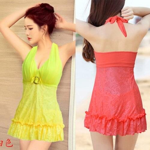 Swimsuit sexy two piece split Korean girl fashion dark pattern suits c cup cover and D cup cover swimsuit