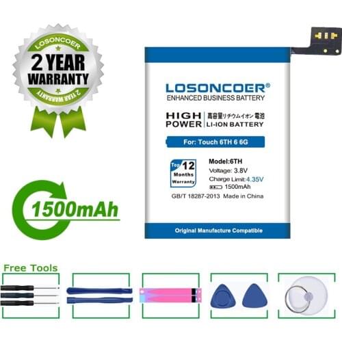 LOSONCOER Battery 1500mAh A1641 For iPod Touch 6TH Generation 6 6G Batteries +Free Tools in stock