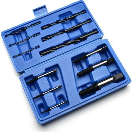 Screw Extractor & Drill Bit Set- Broken Bolt Remover Extractor HSS 4241 Broken Head Screw Remover with Storage Box- Blackening